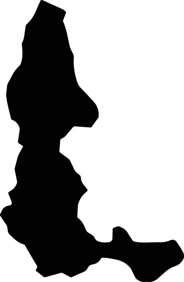 Los Cacaos Dominican Republic silhouette map vector