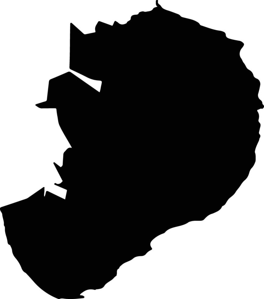 Los Cabos Mexico silhouette map vector