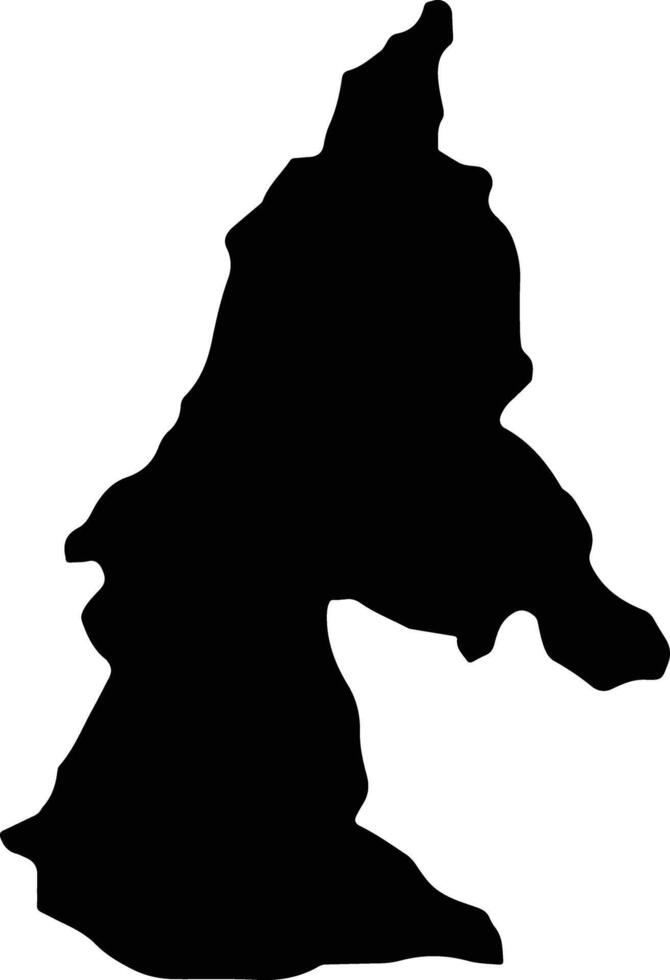Los Llanos Dominican Republic silhouette map vector