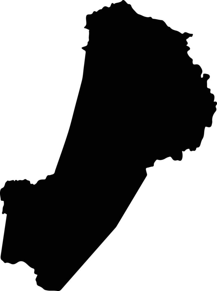 Los Pozos Panama silhouette map vector