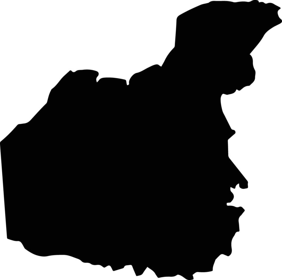 Louvet Saint Lucia silhouette map vector