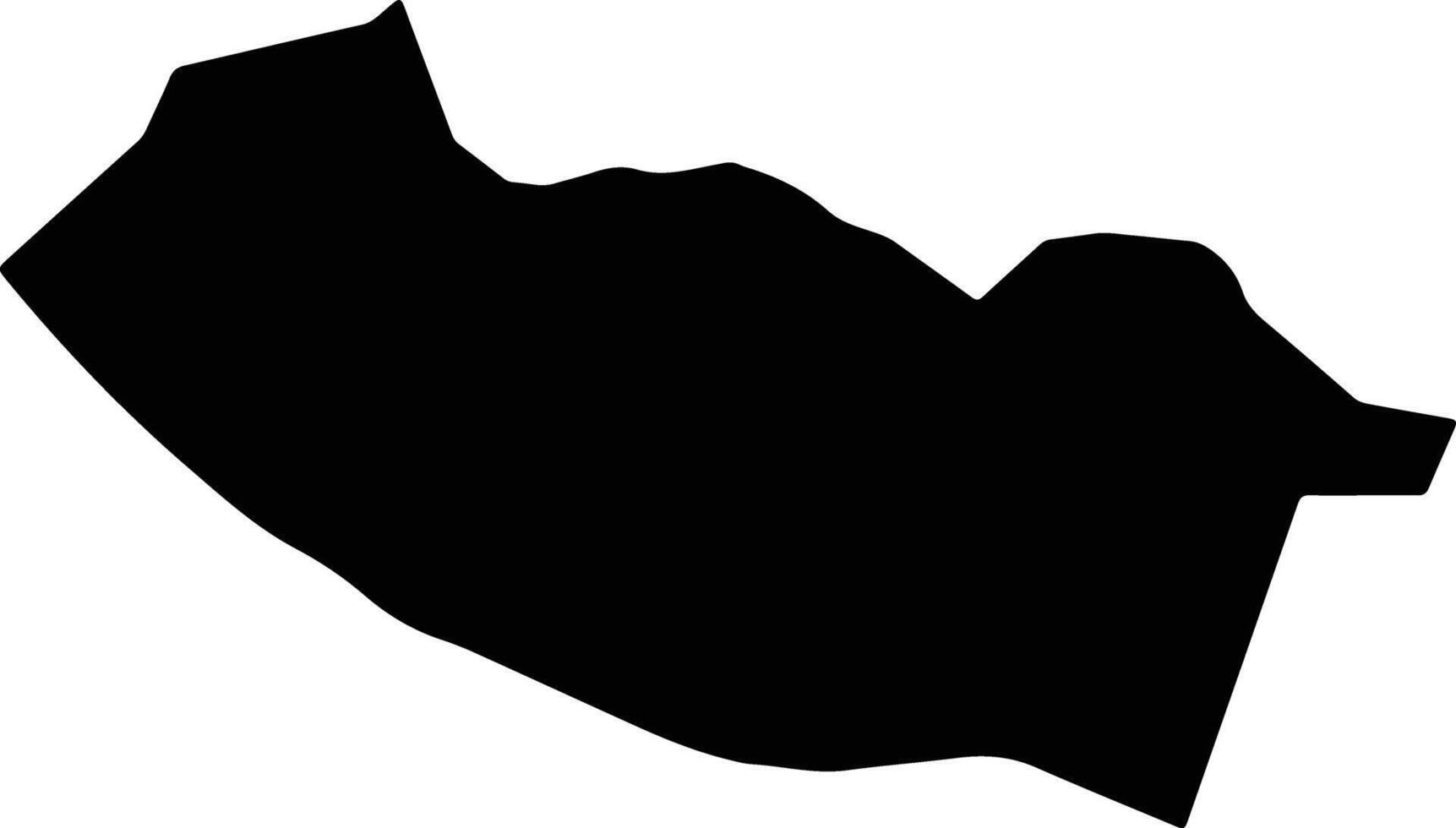 Lower Fuladu West Gambia silhouette map vector