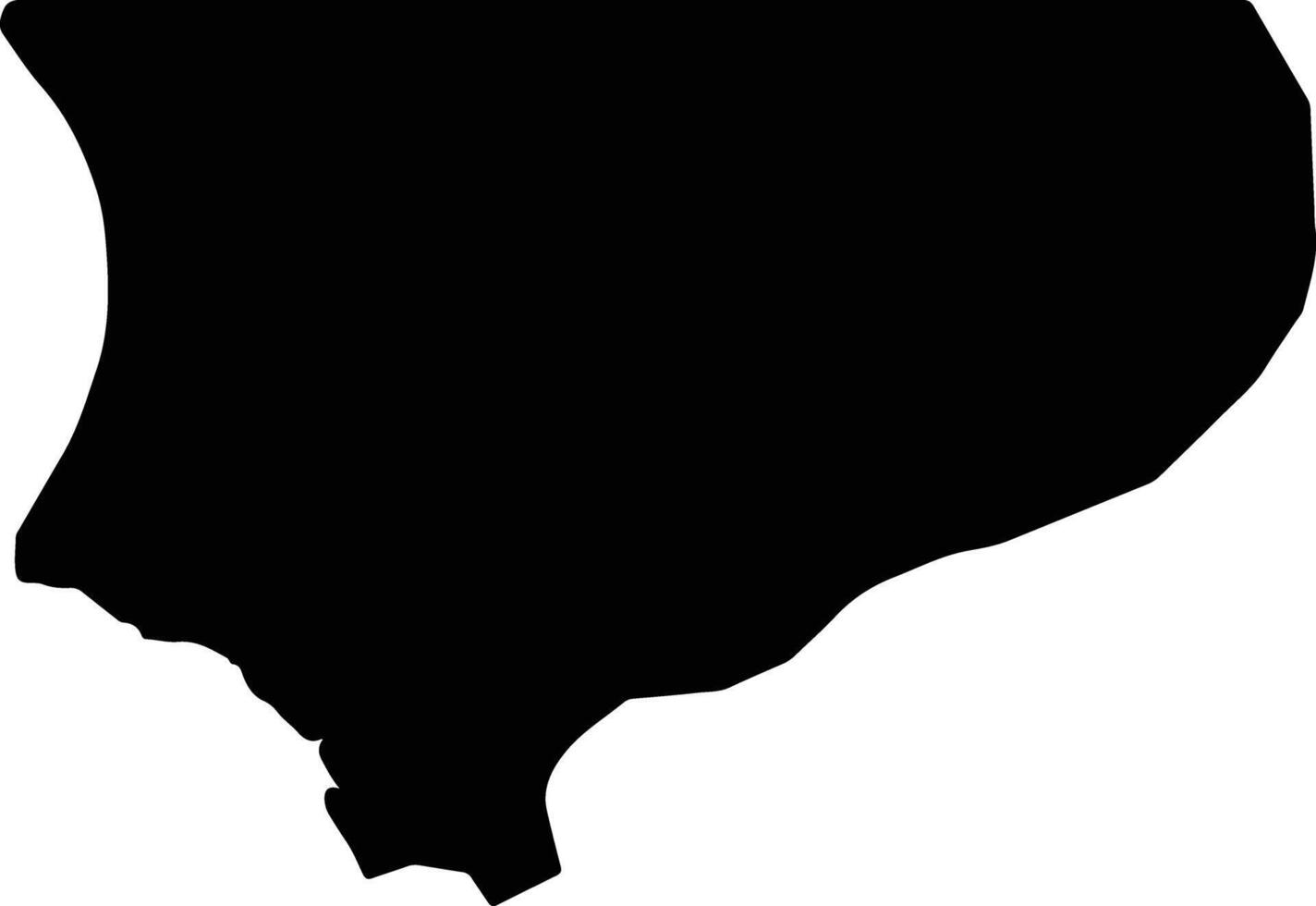 Lower Niumi Gambia silhouette map vector