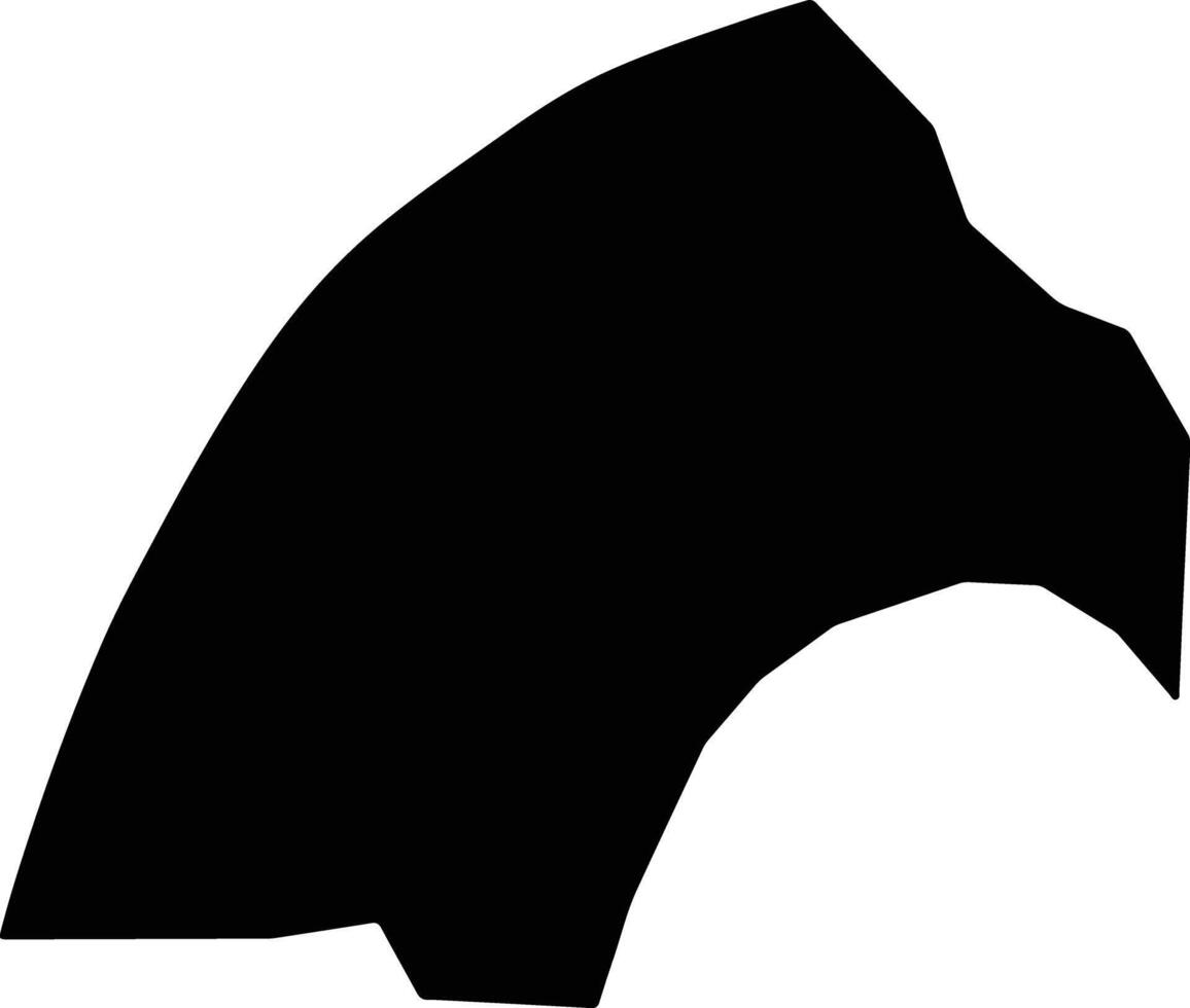 Lower Saloum Gambia silhouette map vector