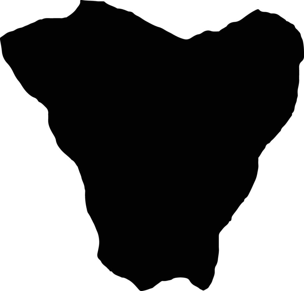 Luacano Angola silhouette map vector