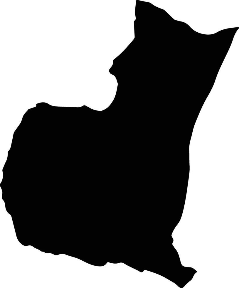 LUBA Equatorial Guinea silhouette map vector