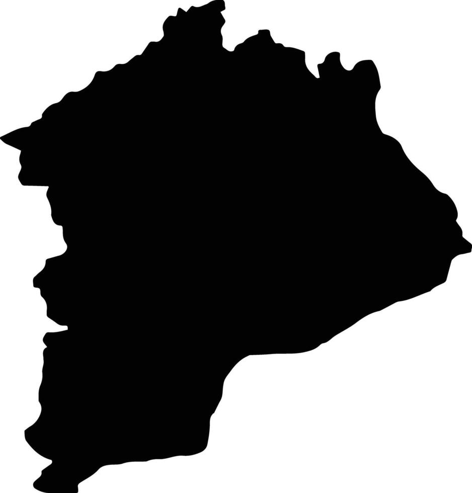 Lucala Angola silhouette map vector