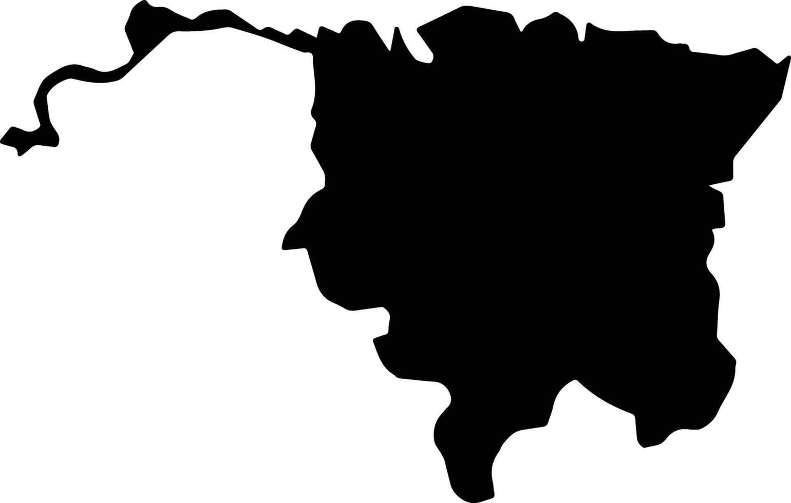 Lucea West Jamaica silhouette map vector