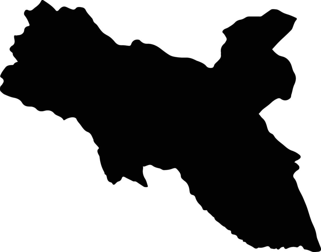 Luchazes Angola silhouette map vector