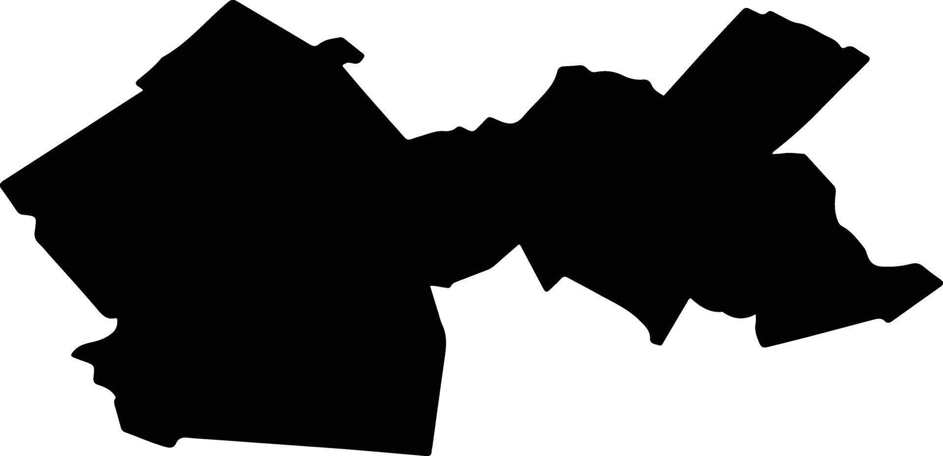LUCIENI Romania silhouette map vector