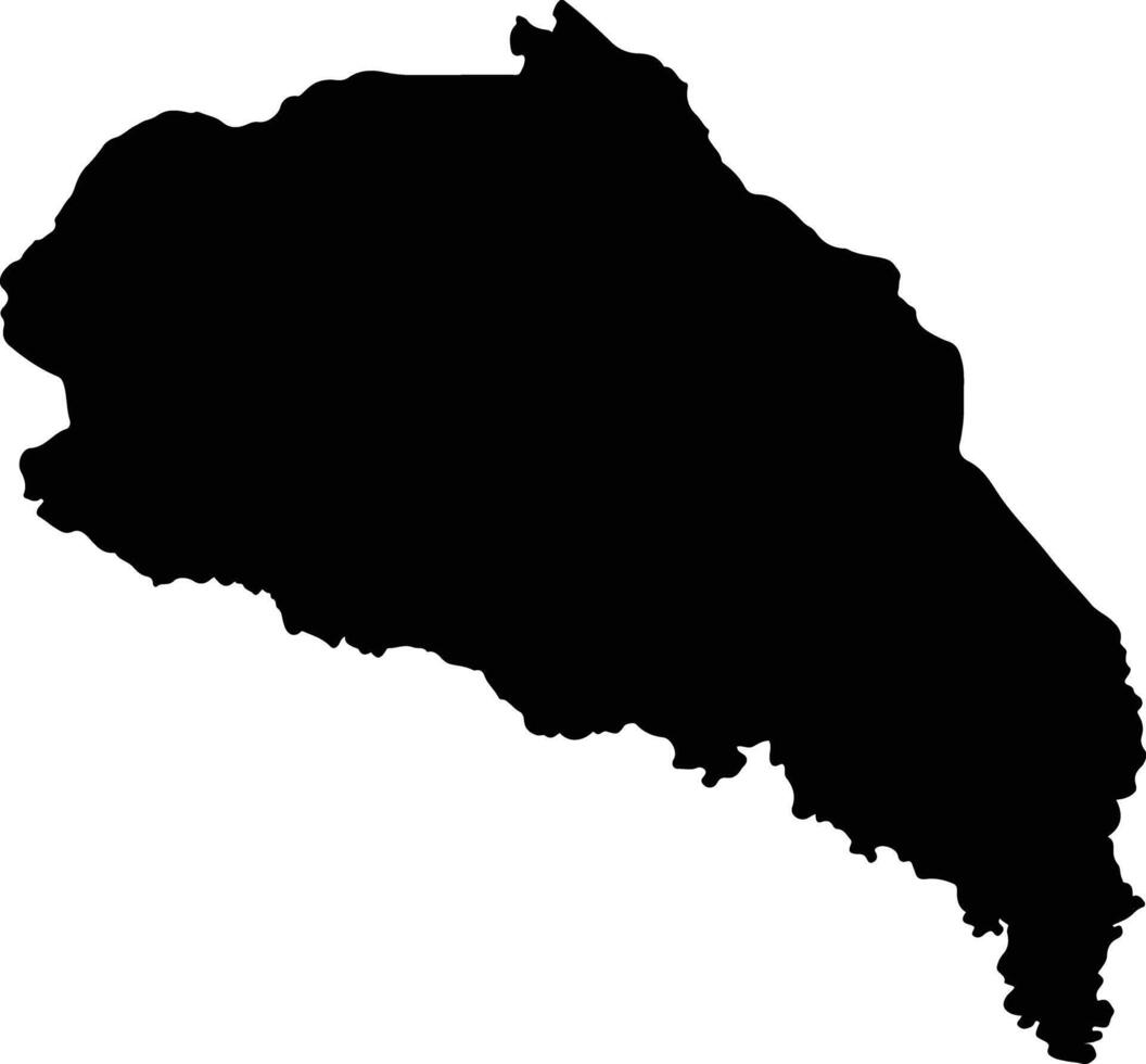 Lue Amnat Thailand silhouette map vector
