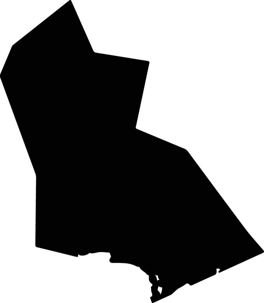 Lufengxian China silhouette map vector