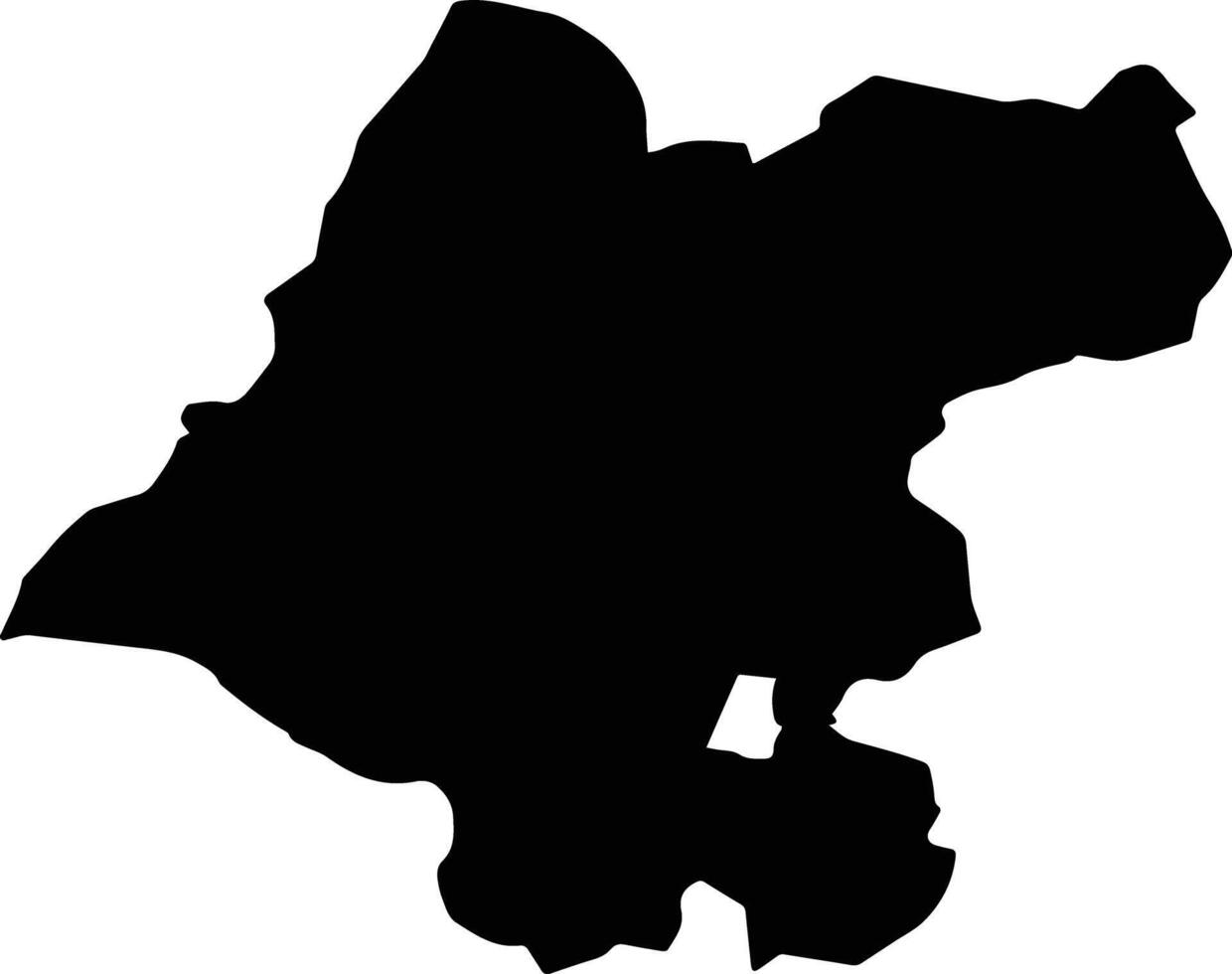 Lugano Switzerland silhouette map vector