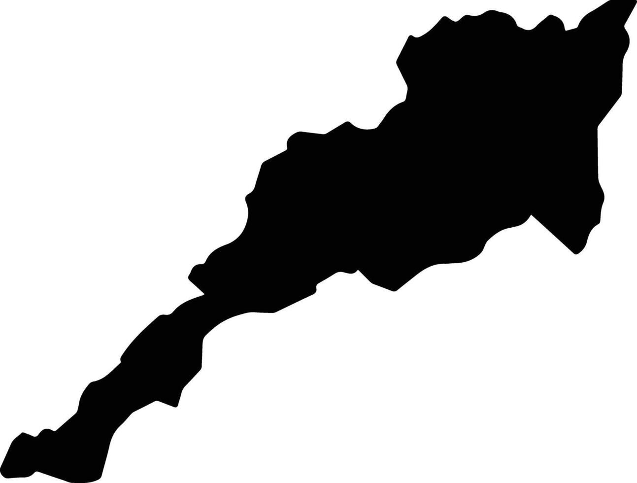 Lugari Kenya silhouette map vector
