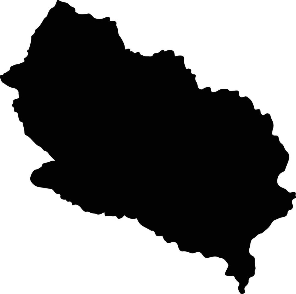 Lugela Mozambique silhouette map vector