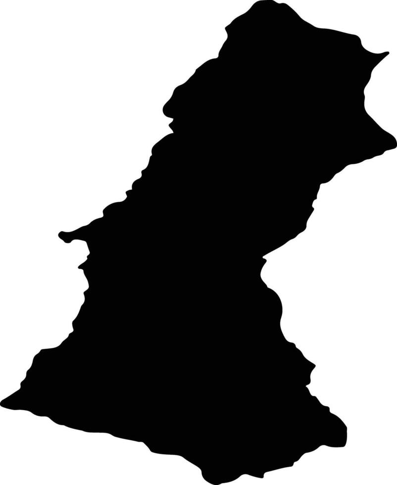 LUNCA BRADULUI Romania silhouette map vector