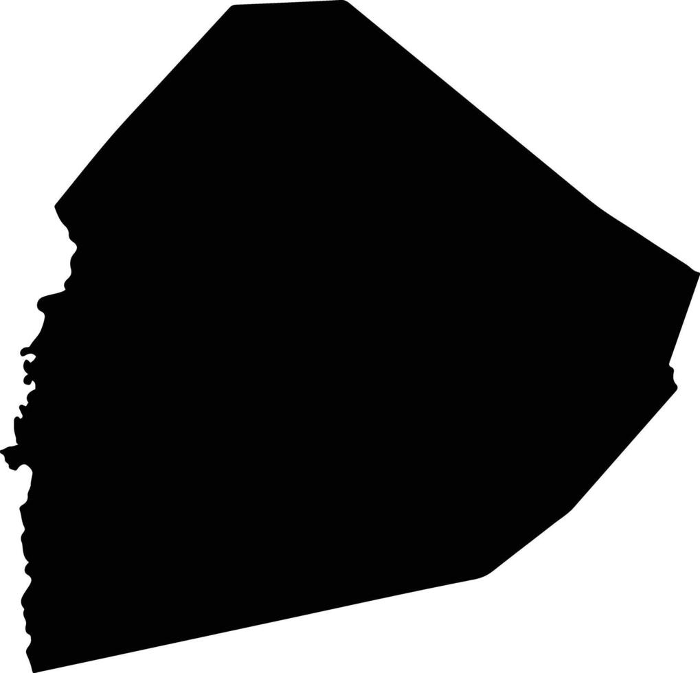 Lunga Zambia silhouette map vector