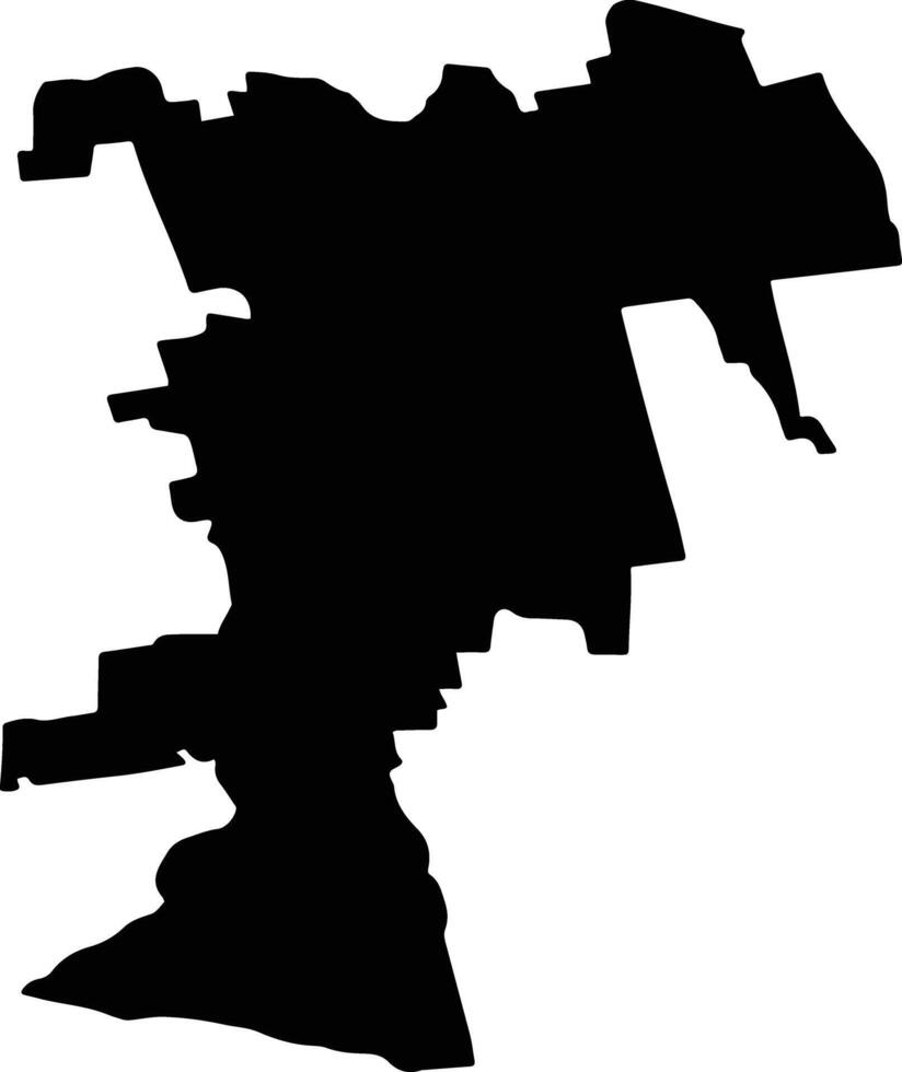 LUNGANI Romania silhouette map vector