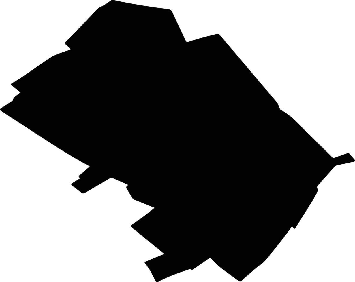 LUNGULETU Romania silhouette map vector