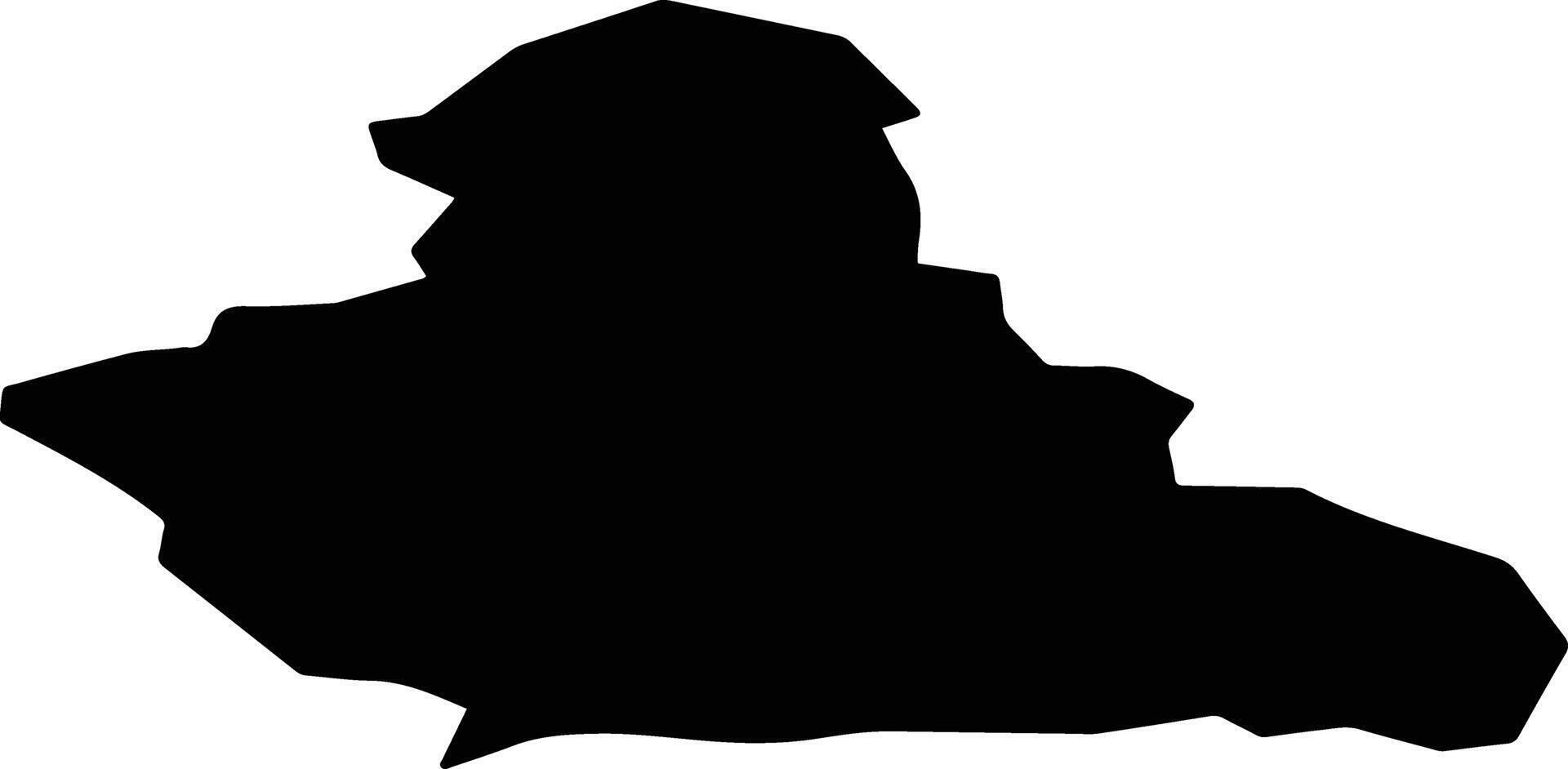 Luninets Belarus silhouette map vector