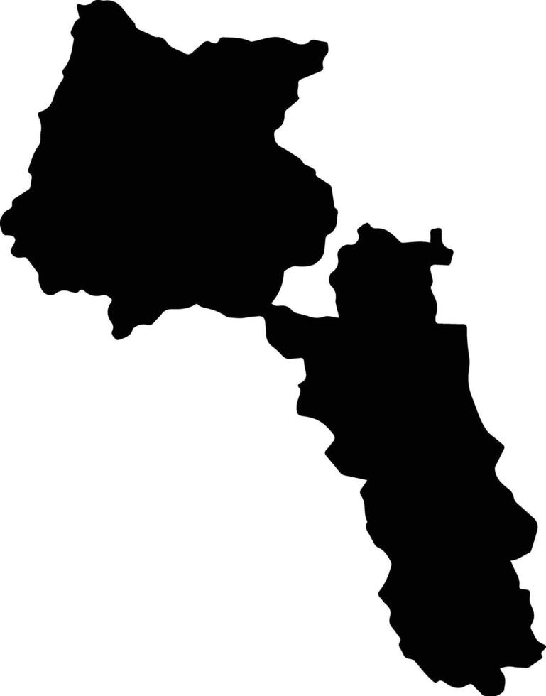 Luong Son Vietnam silhouette map vector