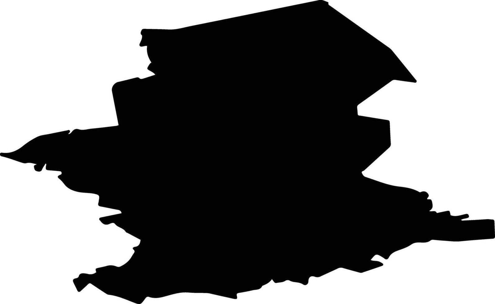Luoteis Pirkanmaan seutukunta Finland silhouette map vector