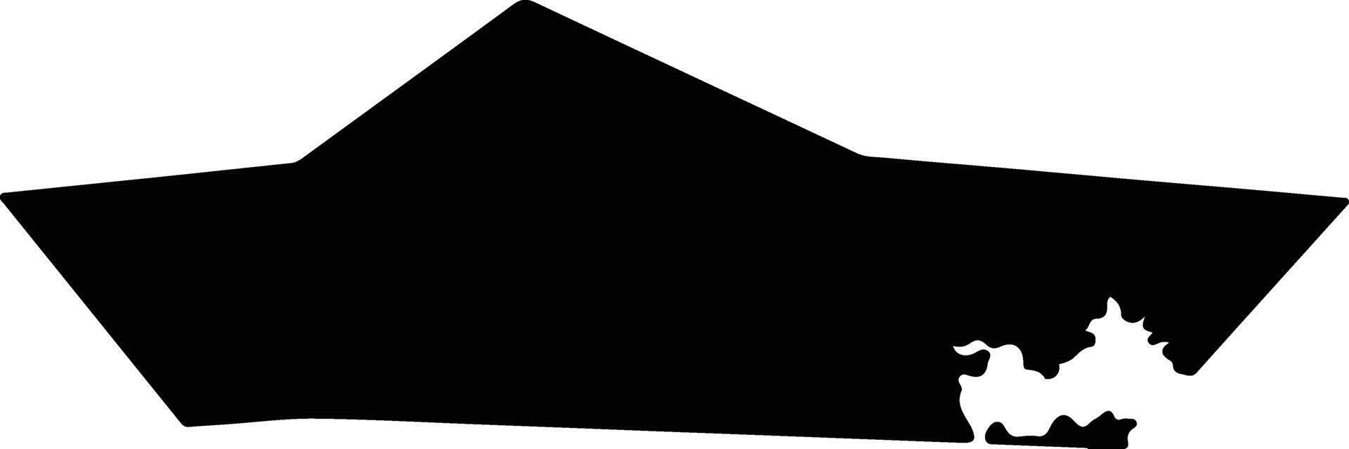 Luoyuanxian China silhouette map vector
