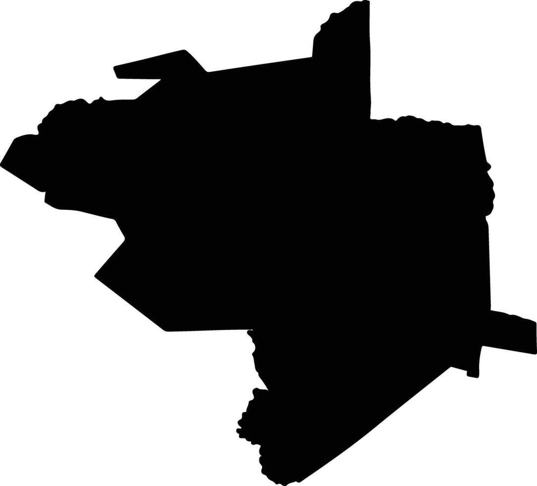 Lupane Zimbabwe silhouette map vector