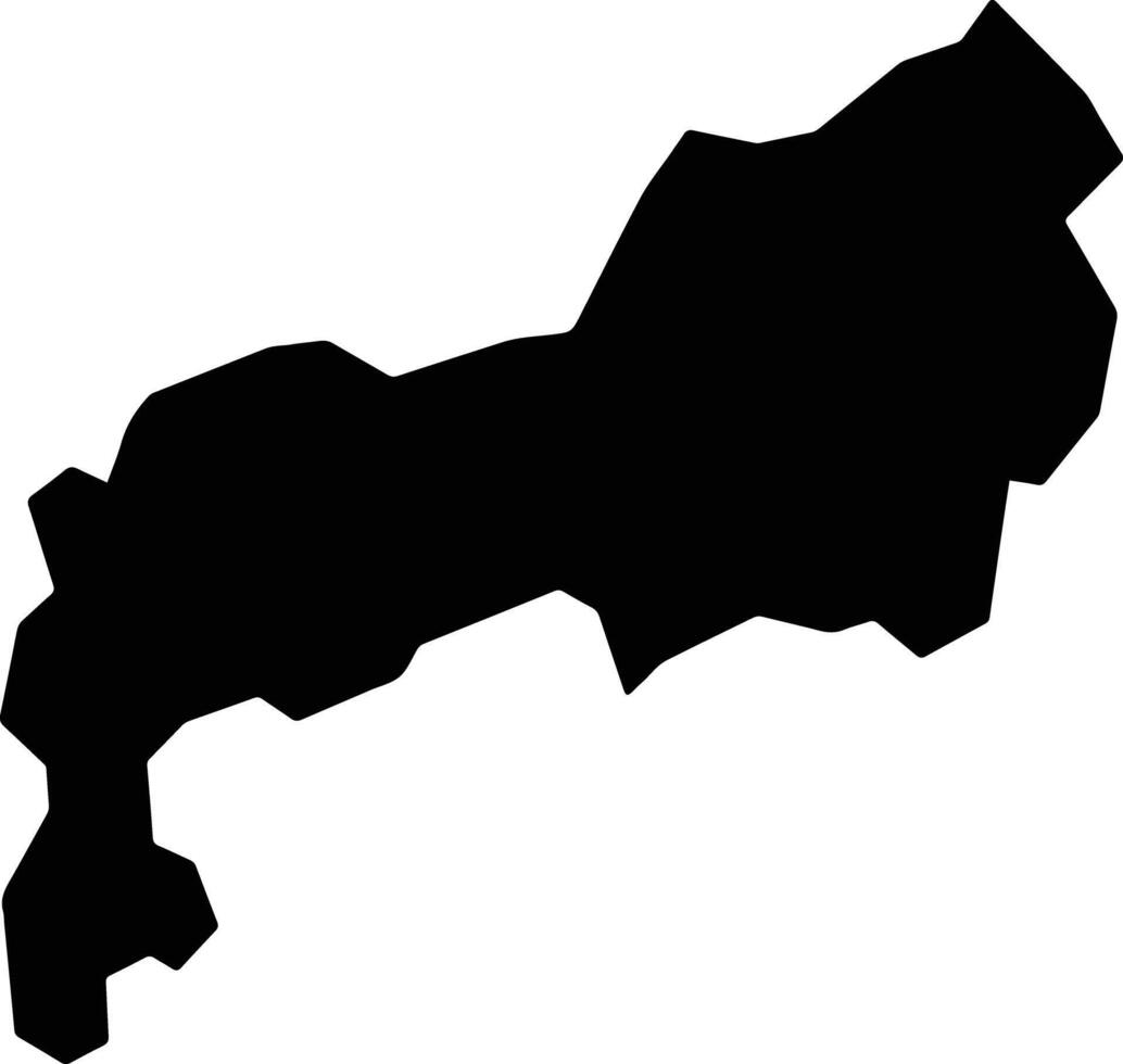 Lurambi Kenya silhouette map vector