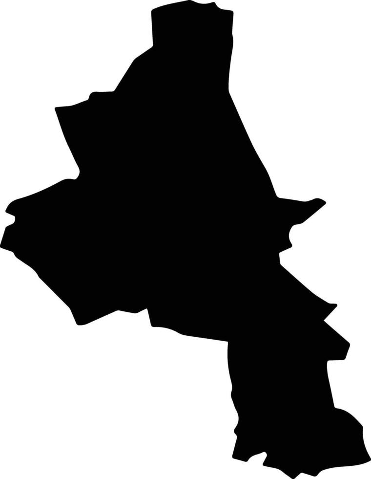 Lusambo Democratic Republic silhouette map vector