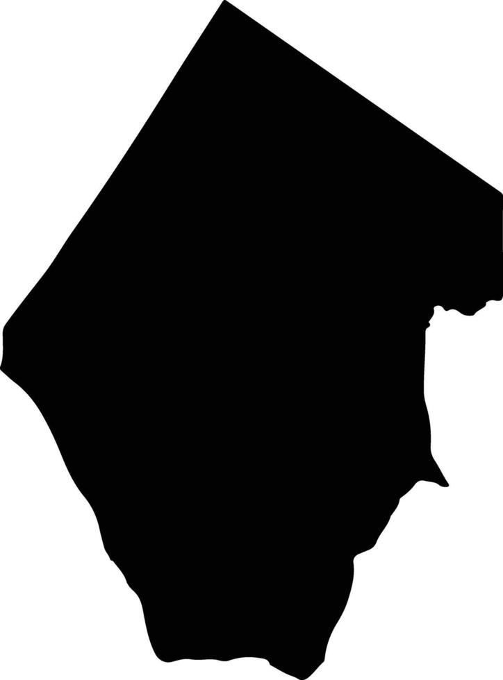Lushoto Tanzania silhouette map vector