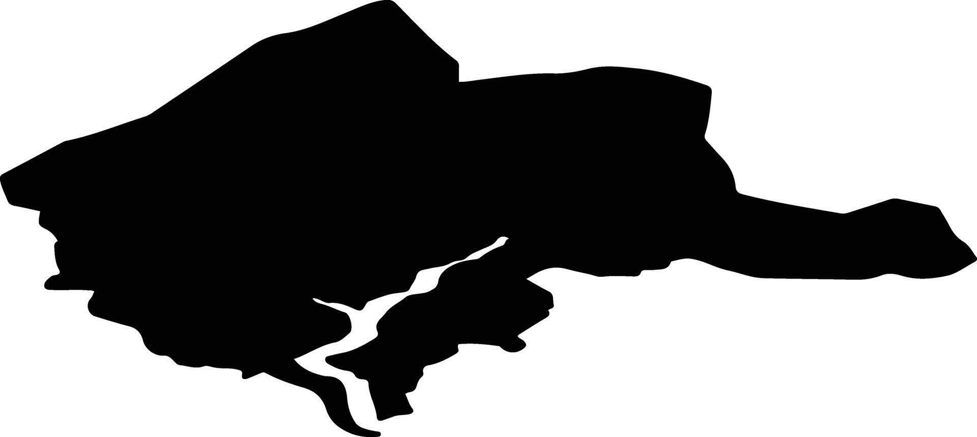 Luster nor Norway silhouette map vector