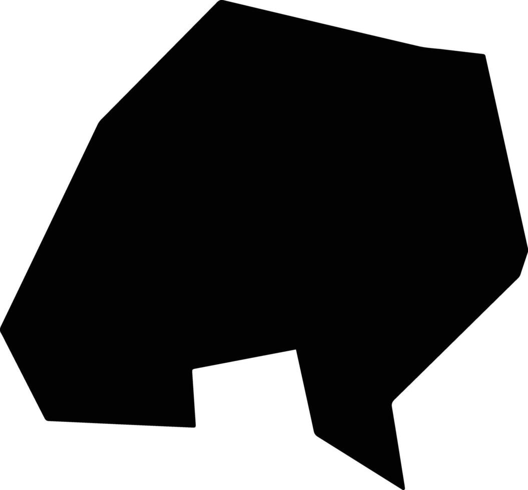 Luxian China silhouette map vector