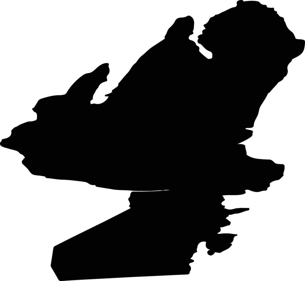Lyngen nor Norway silhouette map vector