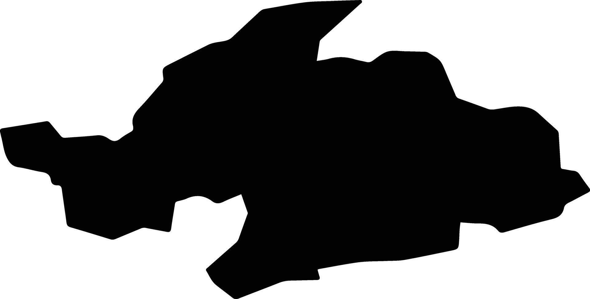 Lysos Cyprus silhouette map vector