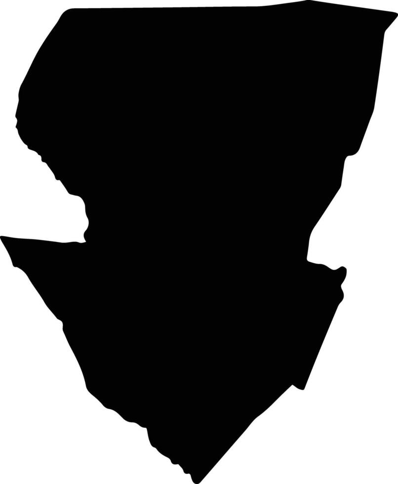 Mabalane Mozambique silhouette map vector