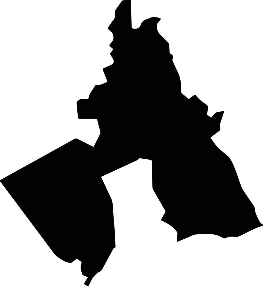Machakos Town Kenya silhouette map vector