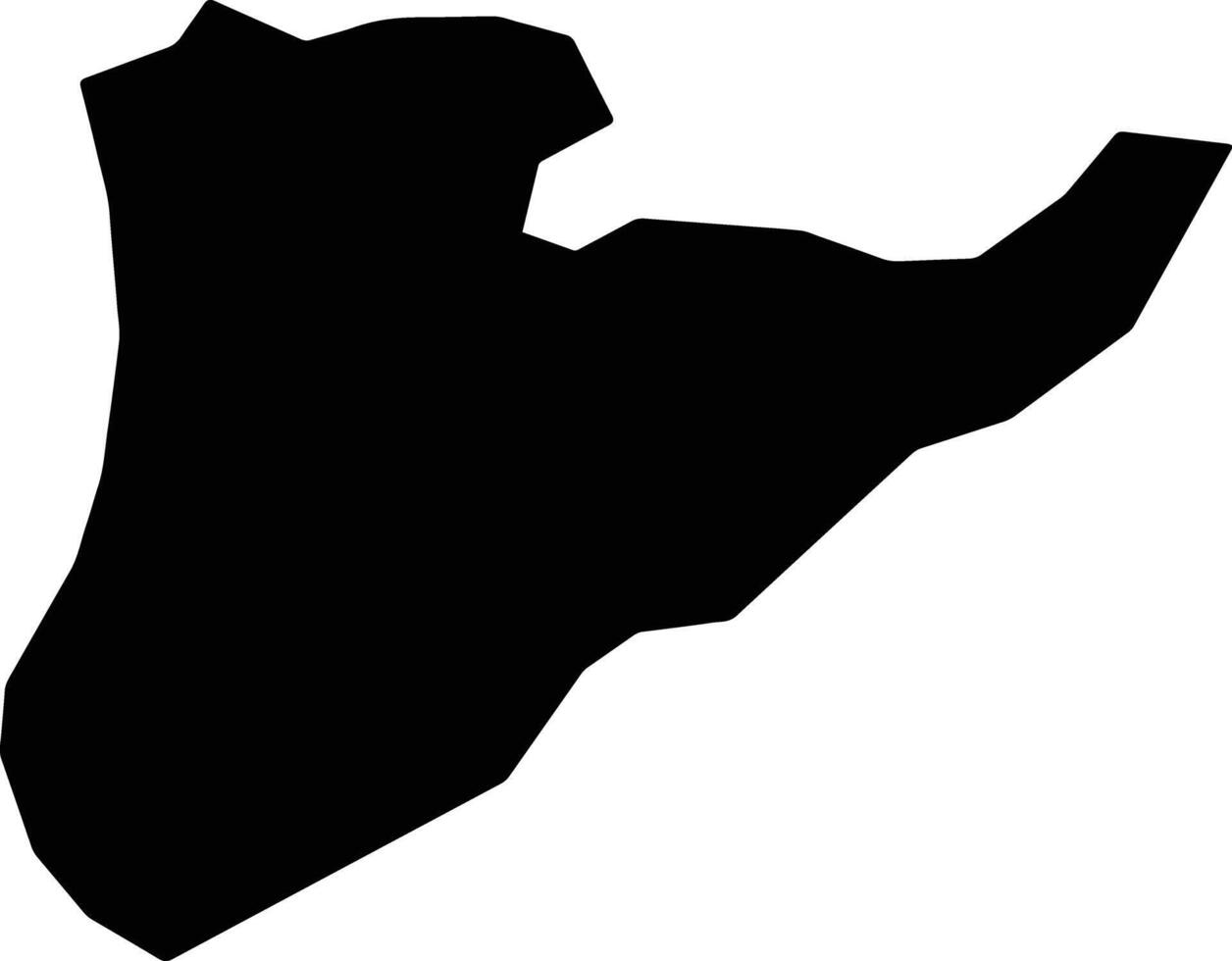 Machaneng Botswana silhouette map vector