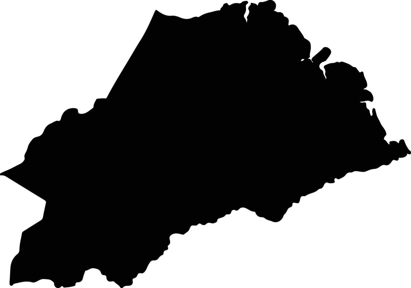 Machanga Mozambique silhouette map vector