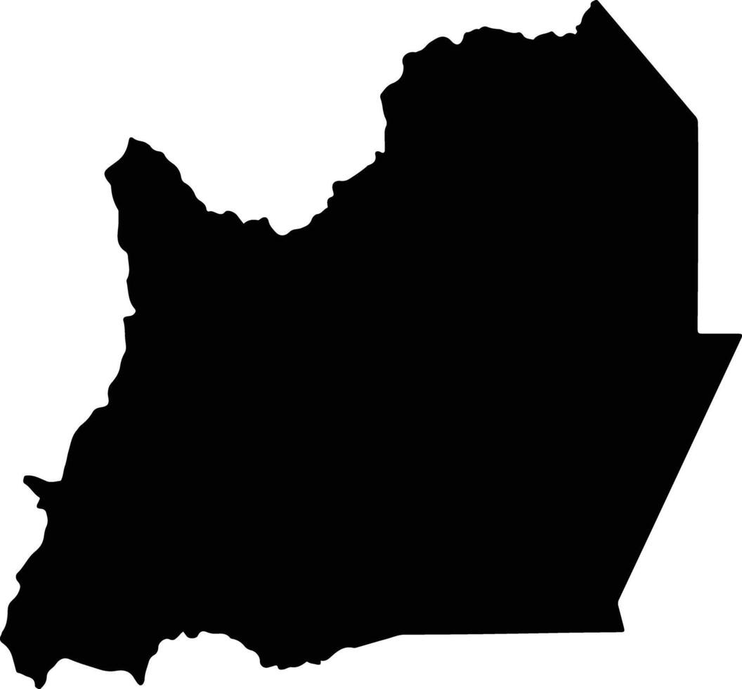 Machinga Malawi silhouette map vector