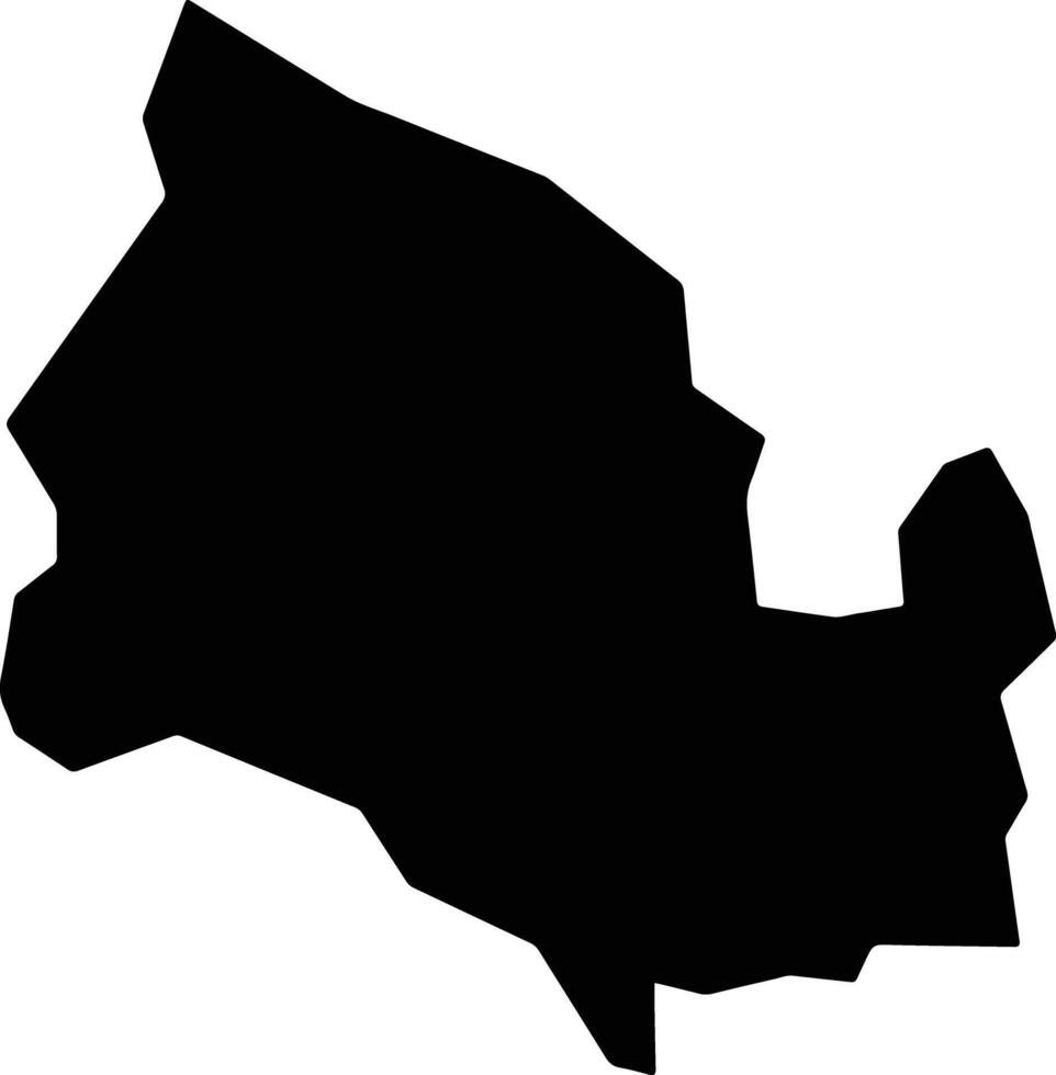 Macina Mali silhouette map vector