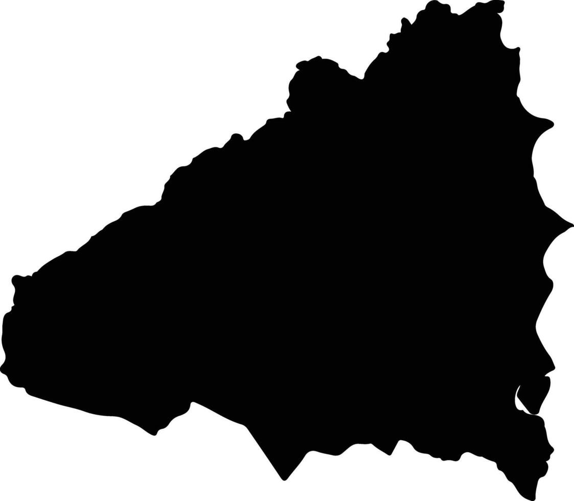 Macomia Mozambique silhouette map vector