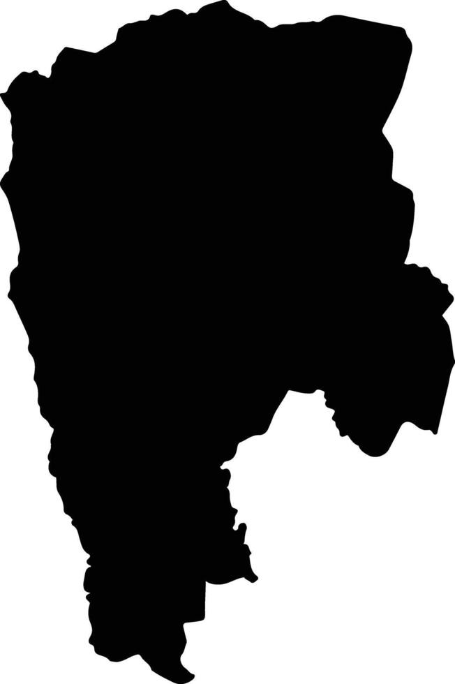 Macossa Mozambique silhouette map vector