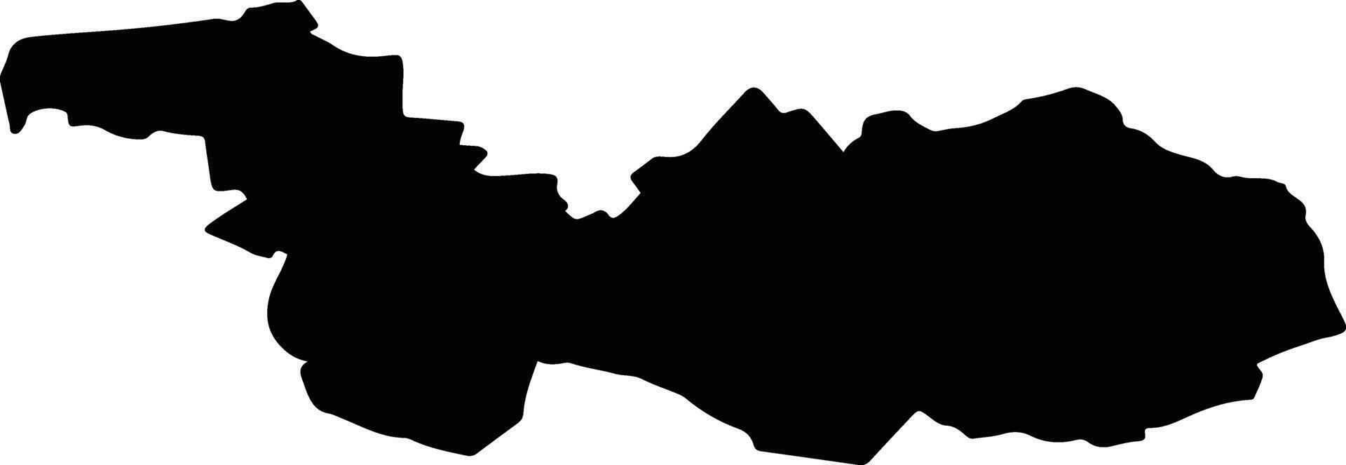 MADARAS Romania silhouette map vector