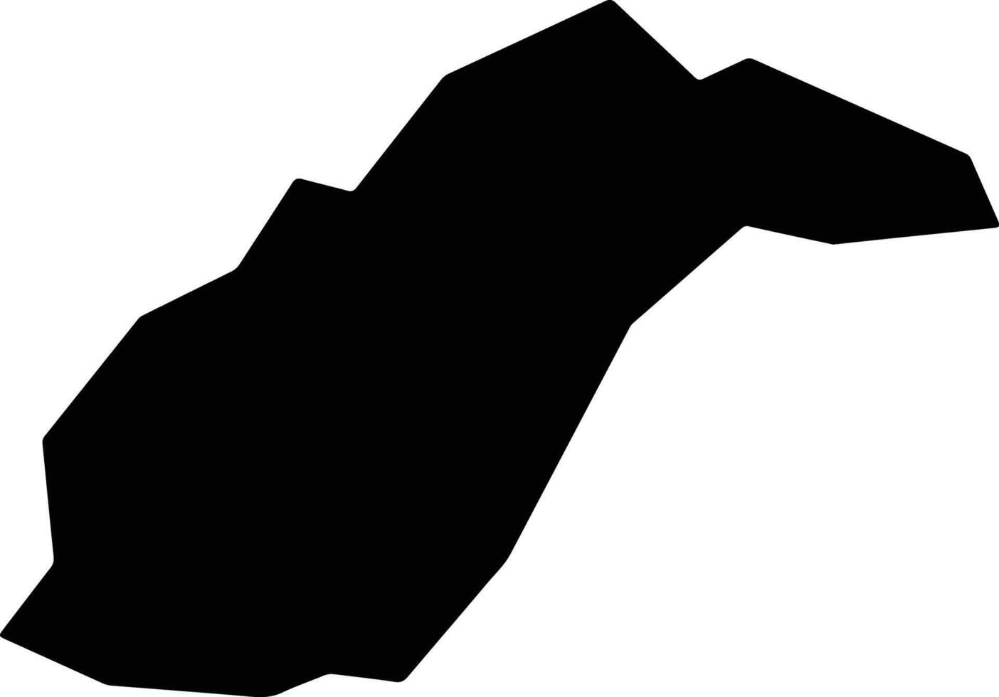 Madobi Nigeria silhouette map vector