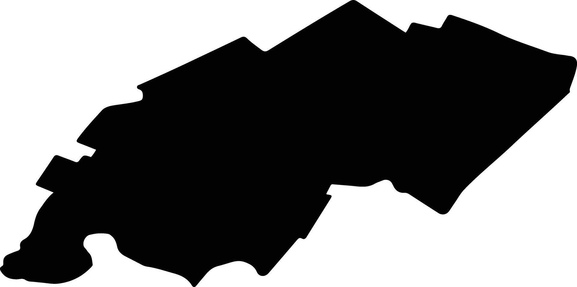 MAGURELE Romania silhouette map vector