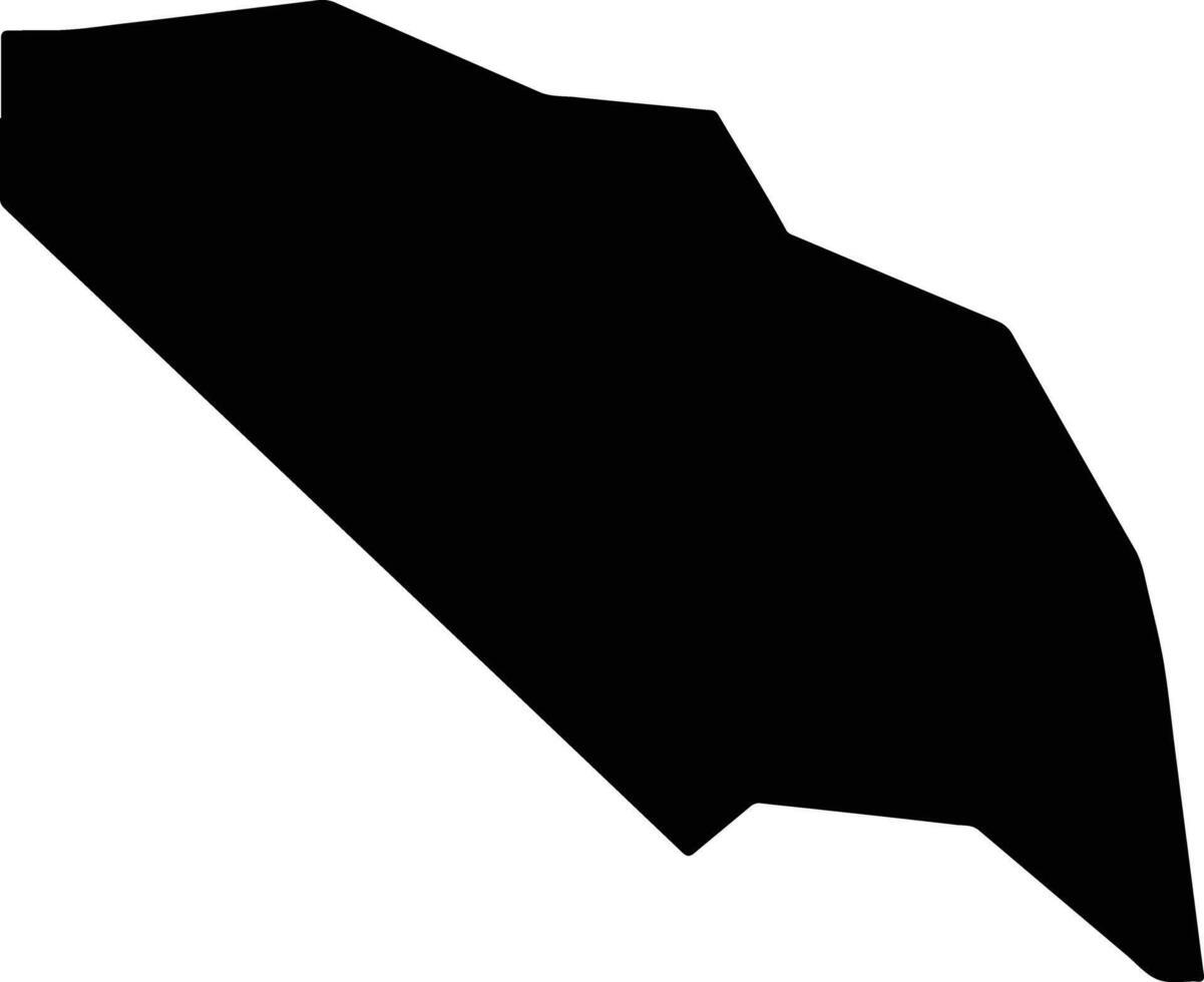 Magwa Kuwait silhouette map vector