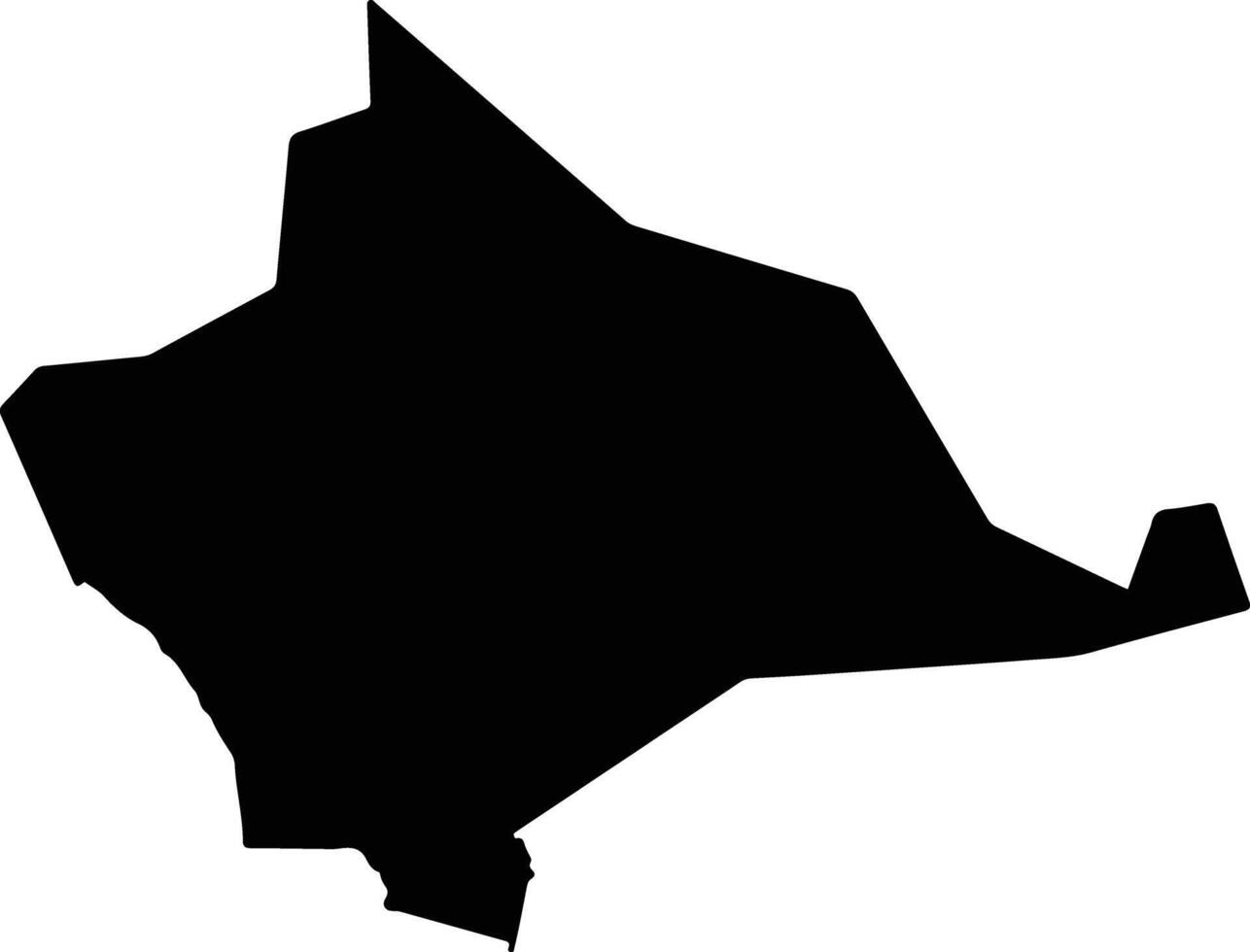 Magwi South Sudan silhouette map vector