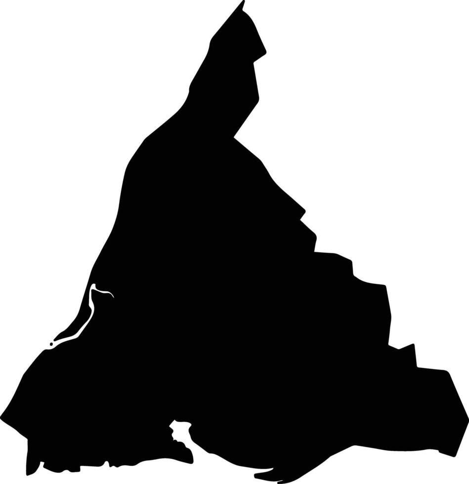 Mahajanga I Madagascar silhouette map vector