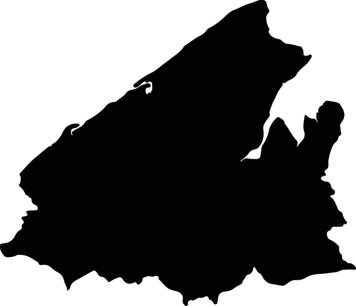 Mahajanga II Madagascar silhouette map vector
